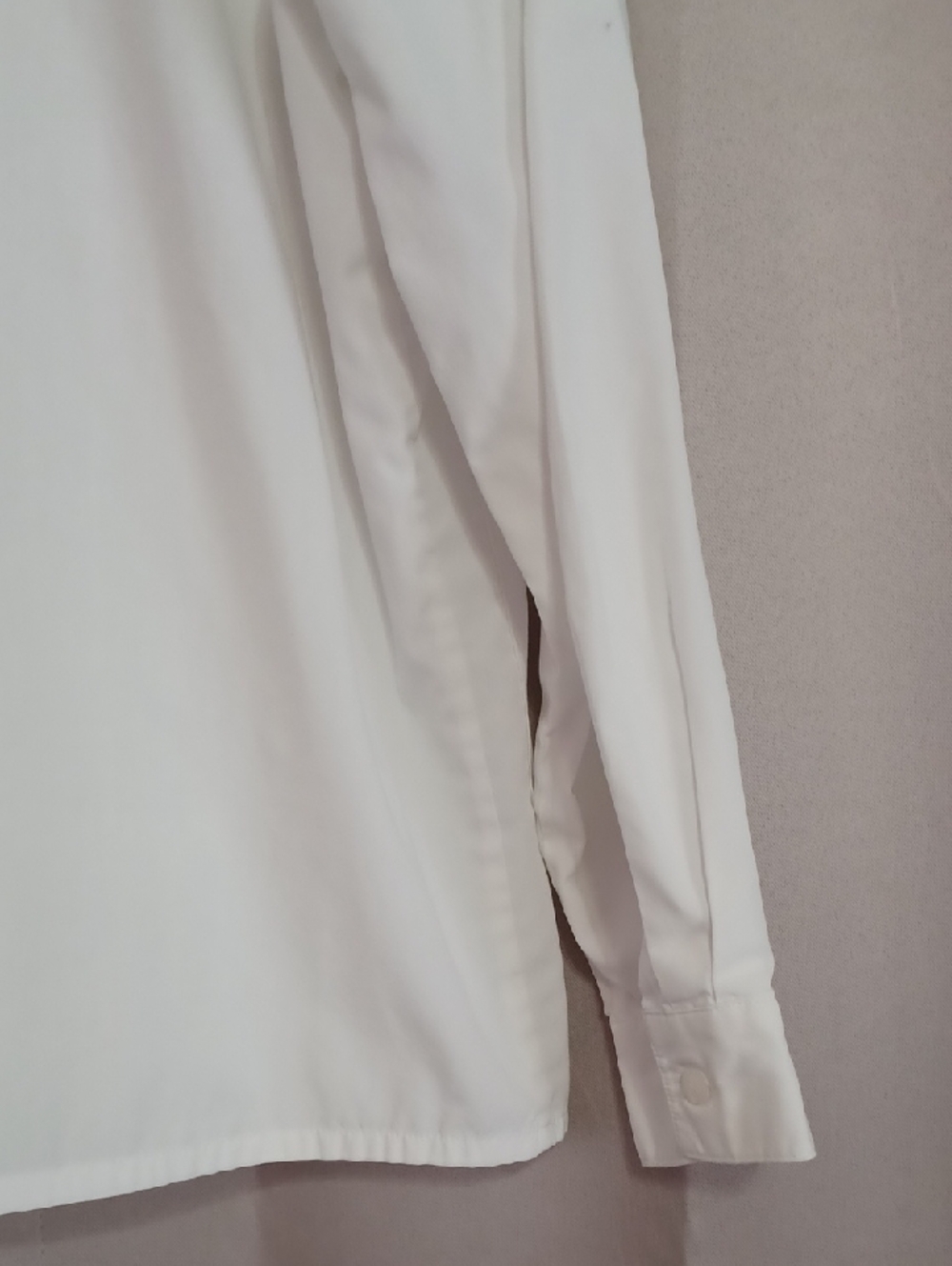Talbots White Long Sleeve Button Front Shirt Textured Vertical Stripe Front - Picture 12 of 15